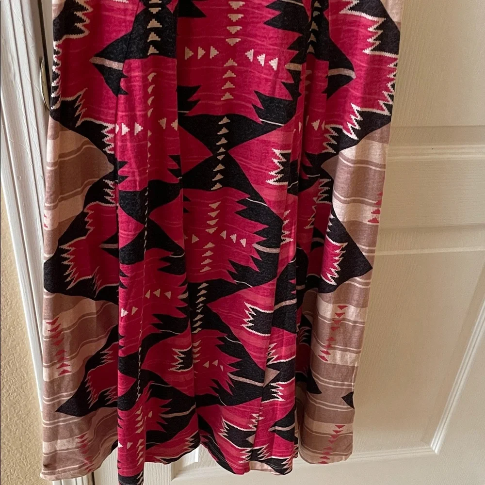 Ralph Lauren 100% cotton Red and Black Geometric Maxi Dress - Picture 10 of 13